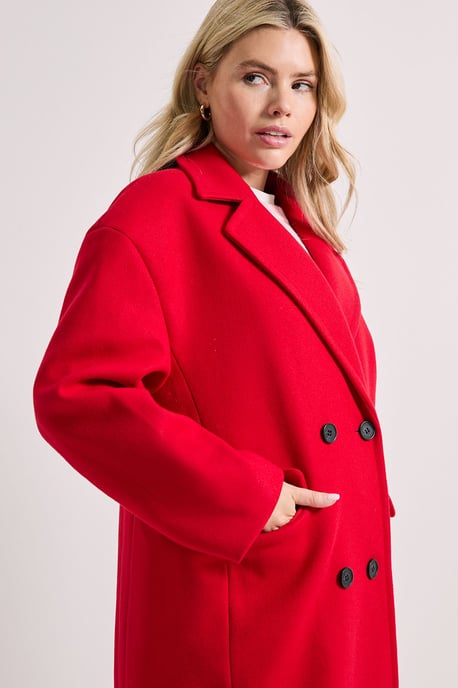 Relaxed Buttoned Midi Coat - Image 4