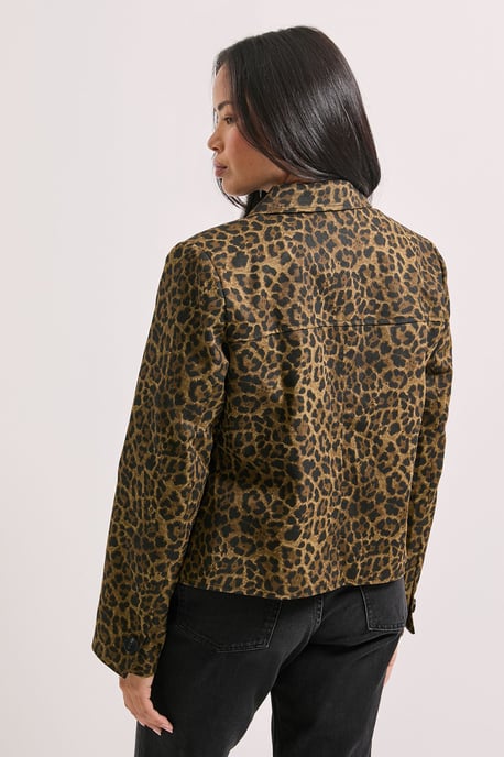 Animal Print Pocket Detail Jacket - Image 3