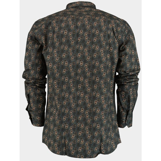 Bos Bright Blue Casual hemd lange mouw grey with flowers 26413/v01 - Image 3