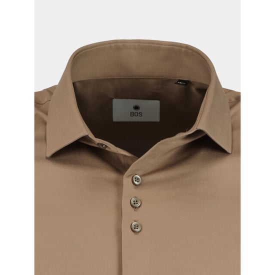 Bos Bright Blue Casual hemd lange mouw slim fit napoli/ecru - Image 2