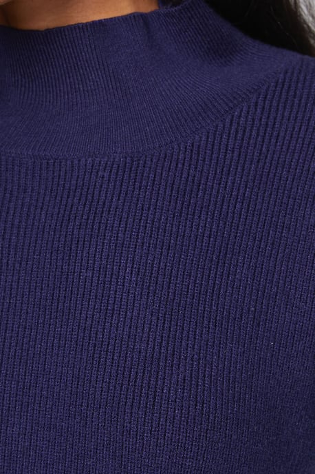 Colour Block High Neck Ribbed Jumper - Image 5