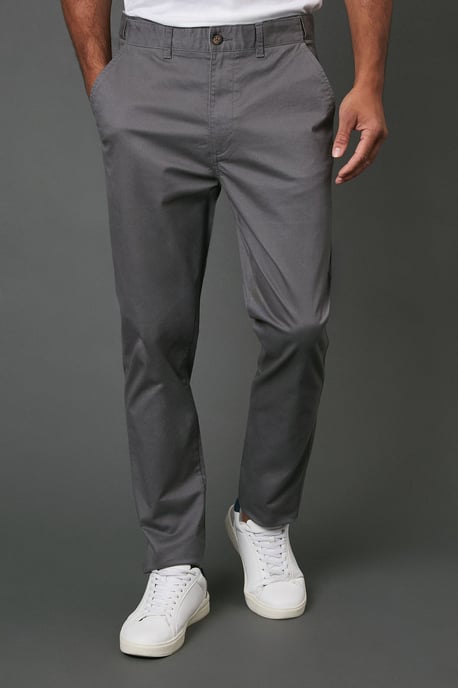 Grey Premium Slim Fit Chino Trouser - Image 1