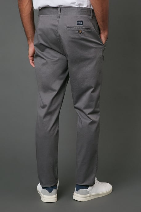 Grey Premium Slim Fit Chino Trouser - Image 4