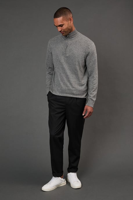 Cotton Rich Half Zip Jumper - Image 2