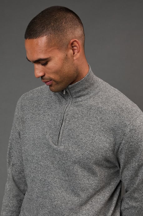 Cotton Rich Half Zip Jumper - Image 3