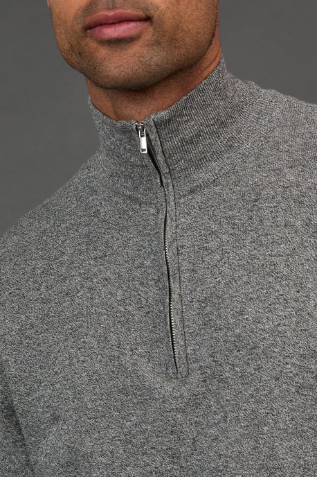 Cotton Rich Half Zip Jumper - Image 5