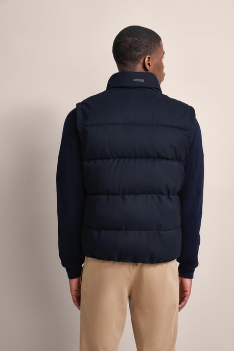 Bugatti Herren Gewatteerd gilet in een moderne flanellen look - Image 2