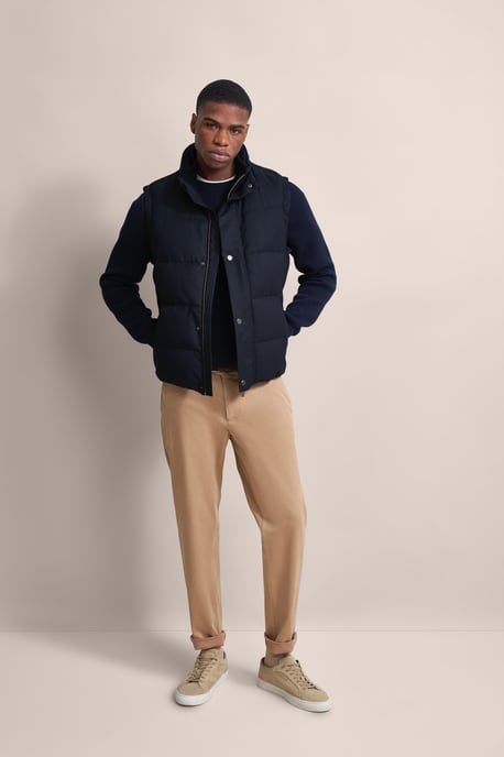 Bugatti Herren Gewatteerd gilet in een moderne flanellen look - Image 4