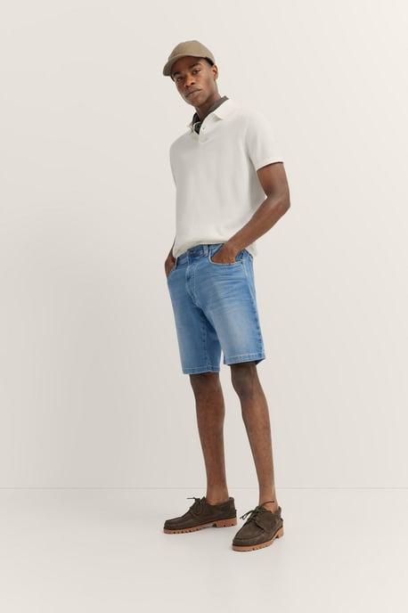Bugatti Herren Jeans Bermuda in used-wash dessin - Image 4