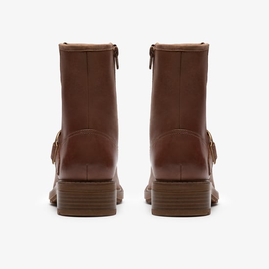 Hearth Cross Taupe Leather Boots - Image 5