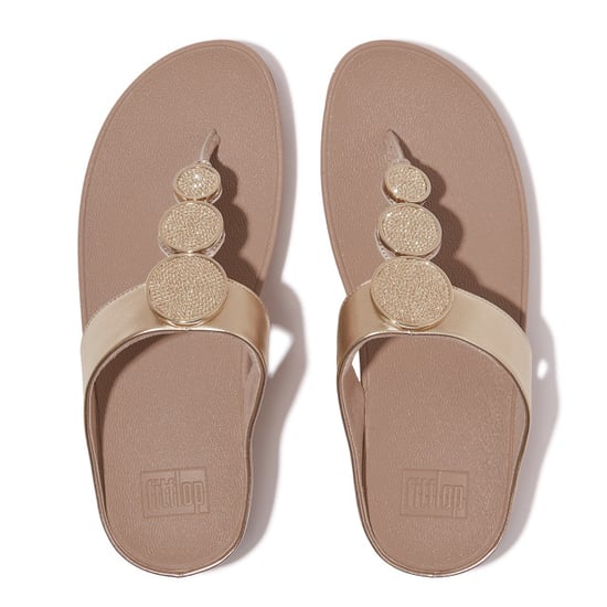 FitFlop Halo bead-circle metallic toe-post sandals - Image 3