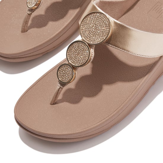 FitFlop Halo bead-circle metallic toe-post sandals - Image 5