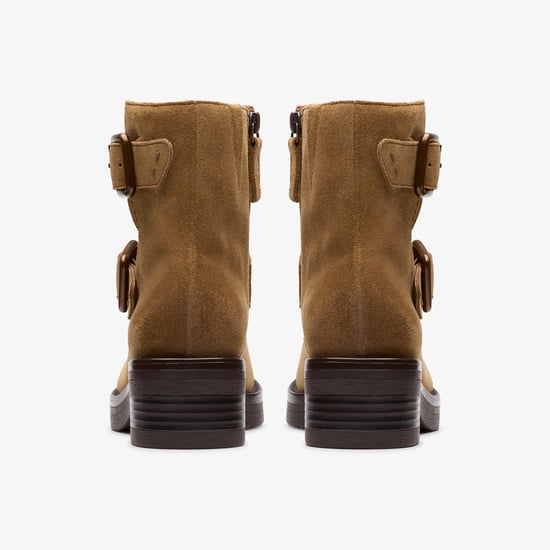 Rebelle Buckle Walnut Suede Boots - Image 5