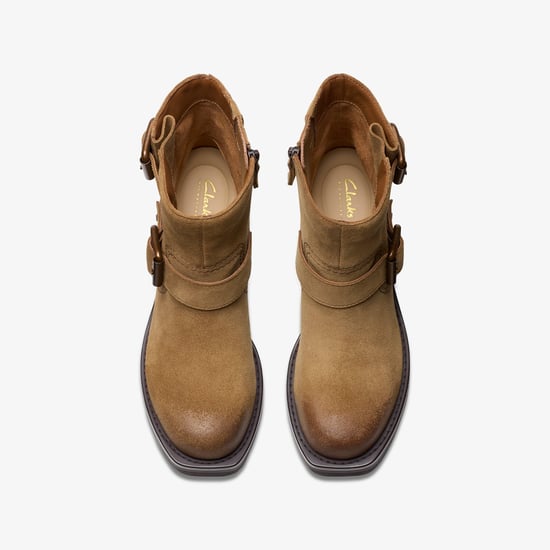 Rebelle Buckle Walnut Suede Boots - Image 6
