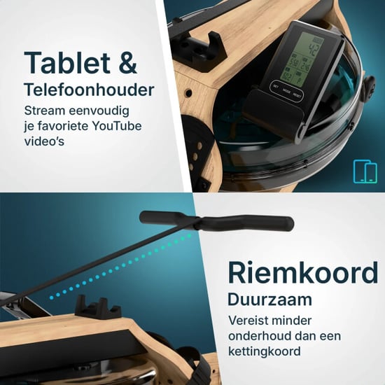 Mirlux Roeitrainer rowforge hout met waterweerstand - Image 4