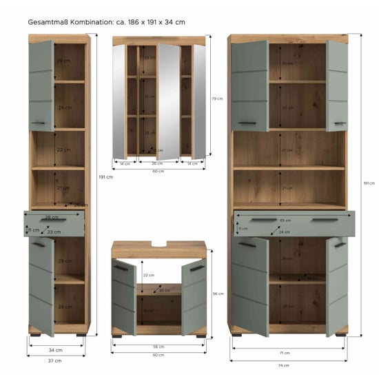 Furnilux Scout badkamercombinatie salie mdf tz artisan nb - Image 2