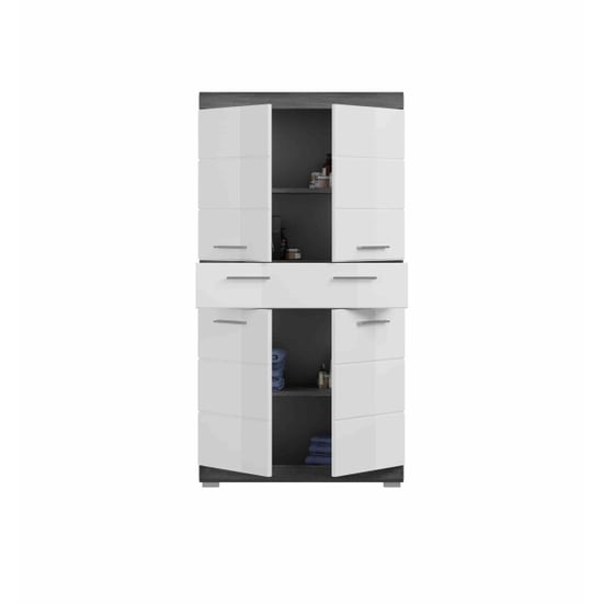 Furnilux Scout midi kast wit hoogglans mdf tz rook nb - Image 2