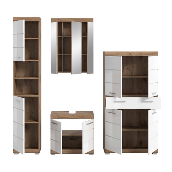 Furnilux Wave badkamercombinatie wit hoogglans mdf tz nox nb - Image 4