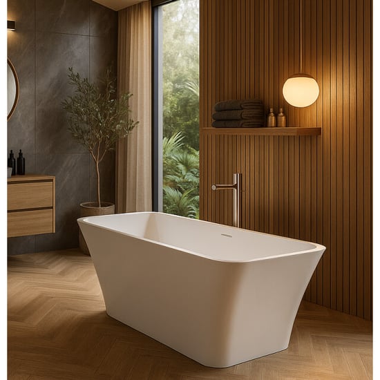 Badplaats Ligbad lily 170 x 75 x 58 cm vrijstaand bad hoogglans - Image 1
