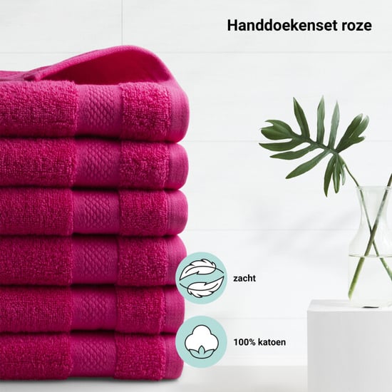 DoubleDry Handdoeken set 50 x 100 cm 12 stuks 100% zacht katoen 500 g/m2 - - Image 2