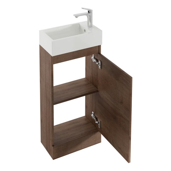 Badplaats Toiletmeubel peru 40 x 22 cm bruin fonteinmeubel met - Image 2