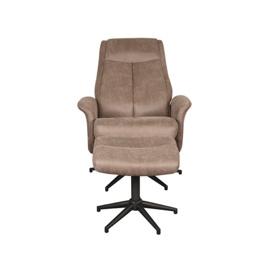 Label51 Fauteuil bergen - micro suede incl. hocker 62x77x53 cm - Image 2