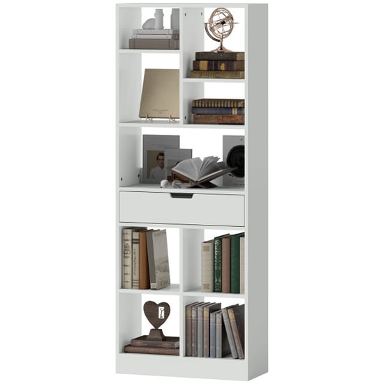 4goodz Boekenkast met 9 vakken en 1 lade 24x60x158 cm - - Image 1