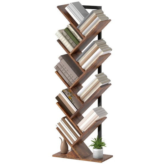 Homcom Design boekenstandaard met 9 niveaus 158 cm hoog bruin - Image 1