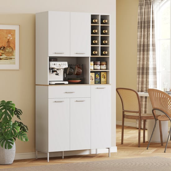 Homcom Keukenkast met open schappen en 5 deuren mdf - - Image 3