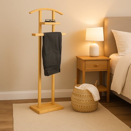 Casa di Elturo Dressboy kledingstandaard kledingbutler bamboe h113 cm - Image 2