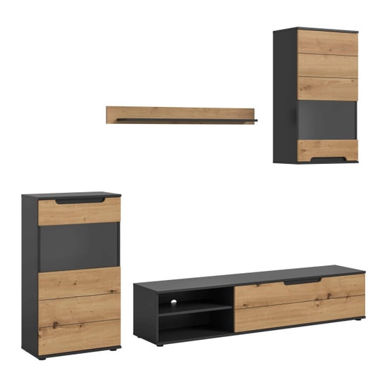 Furnilux Cajak wandkastcombinatie artisan oak nb balsatgrijs nb - Image 1