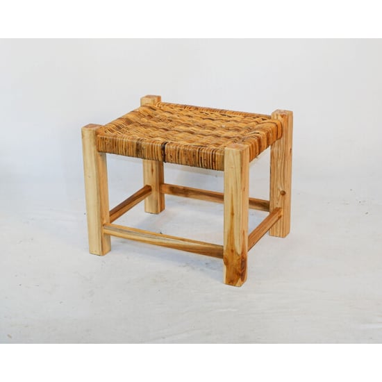 Furnilux handgemaakte rotan kruk – ibiza style 40x50x40 cm - Image 3