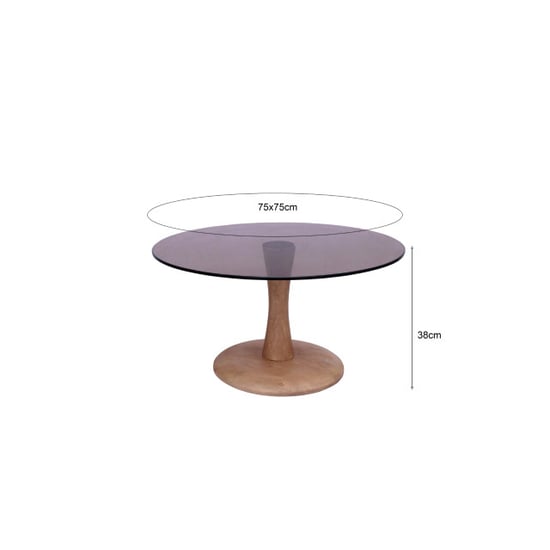 Brix bijzettafel faye almond 75x75x30cm - Image 5