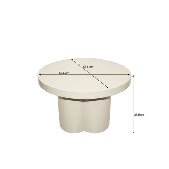 Brix salontafel noa off white 56.5x56.5x35.5cm - Image 2