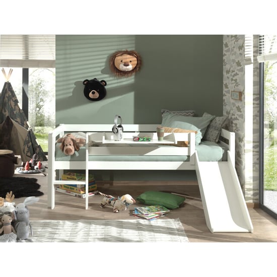 Lucevi pino halfhoogslaper h85cm met glijbaan 90 x 200 cm pino hangtablet - Image 1