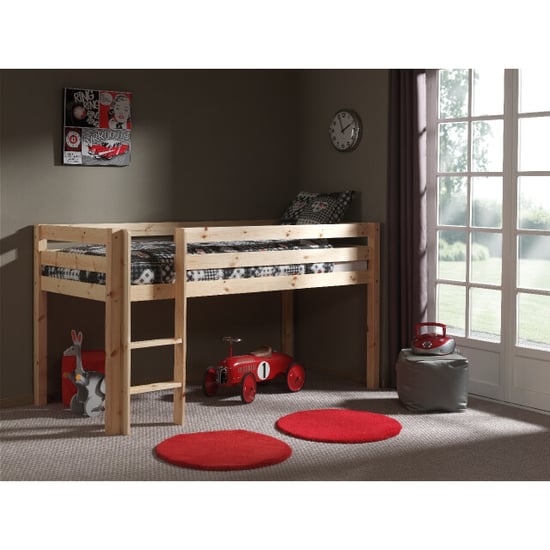 Lucevi pino halfhoogslaper met ladder 90x200cm - h115cm - Image 1