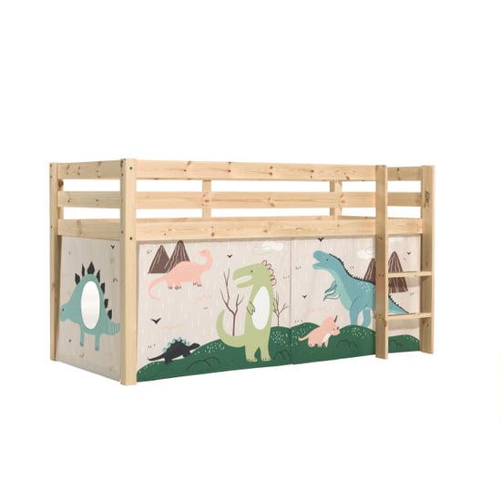 Lucevi pino halfhoogslaper h115cm + ladder + dino gordijntjes - 90x200 - Image 4