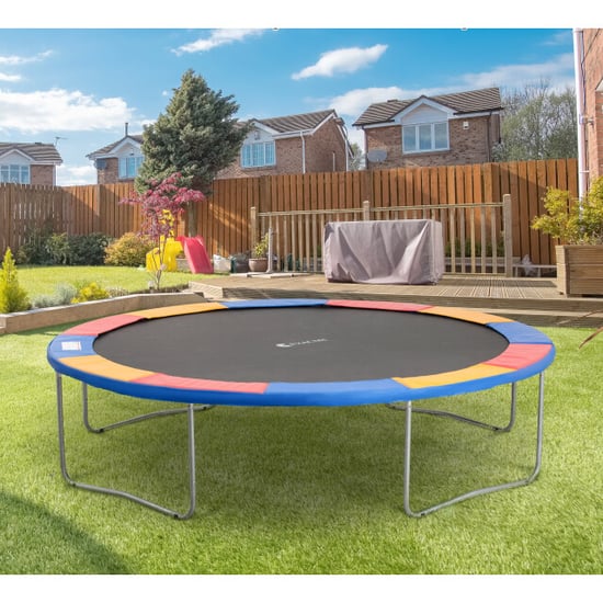 4goodz Trampoline rand veerafdekking voor trampoline 305 cm bont - Image 3