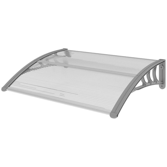 4goodz Deurluifel terrasoverkapping polycarbonaat, 75x100cm zilver - Image 1