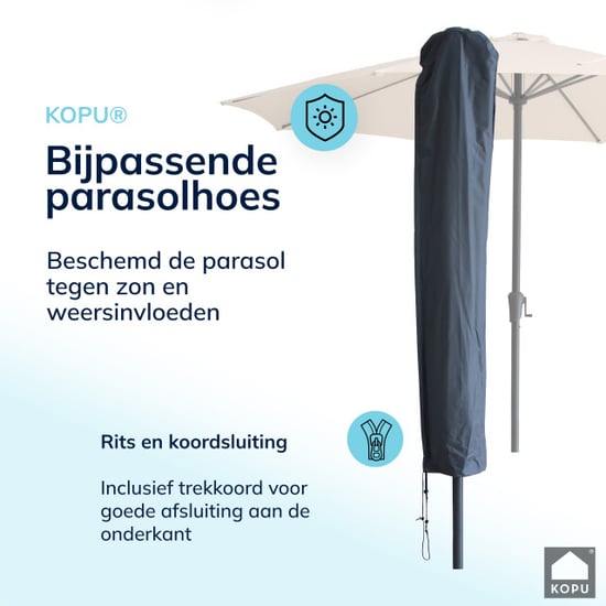 Kopu ® madrid 350 cm grote parasol rond met beschermhoes - - Image 2
