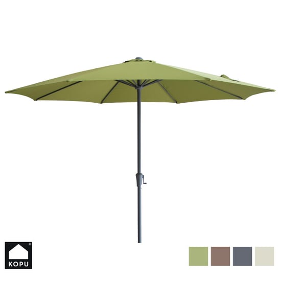 Kopu ® madrid 350 cm grote parasol rond met beschermhoes olijfgroen - Image 1