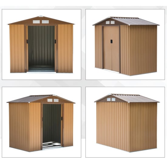 4goodz Gereedschapsschuur metaal 127x213x185 cm - - Image 2