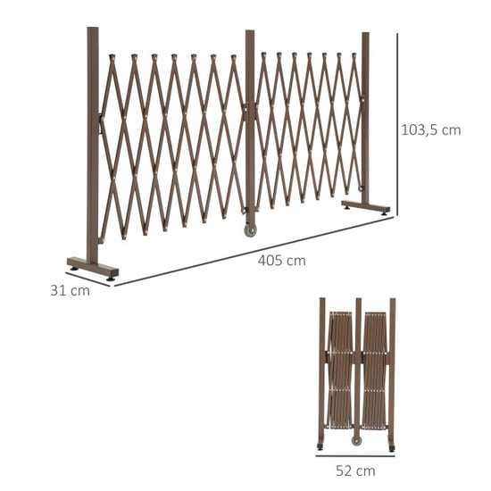 4goodz Outsunny flexibel hekwerk uitrekbaar van 52 405 cm aluminium - Image 4