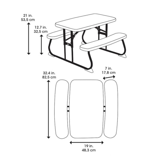 Lifetime Kindertafel opvouwbaar picknickset - - Image 2