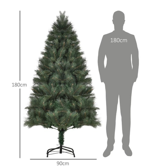 Homcom Kerstboom met realistische naalden Ø90 180 cm - - Image 2