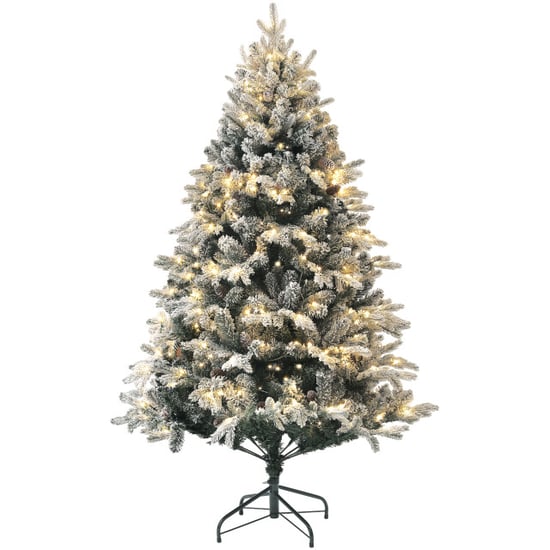 Homcom Kerstboom met sneeuw met led verlichting Ø116 180 cm metalen voet - Image 1