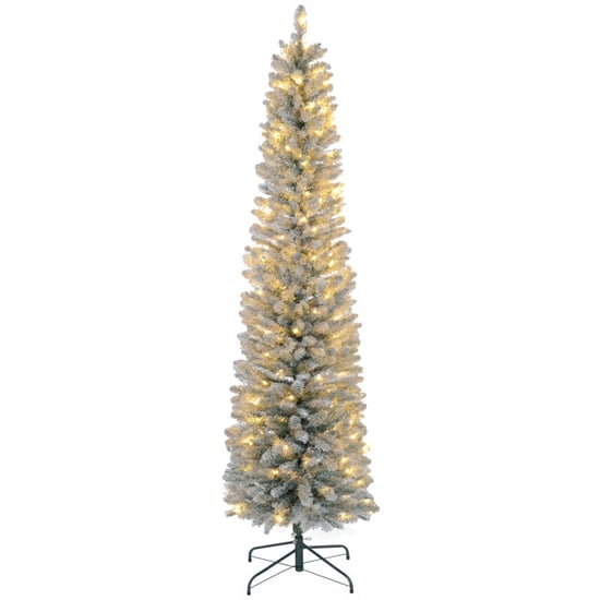 Homcom Kerstboom met sneeuw met led verlichting Ø57 210 cm metalen voet - Image 1