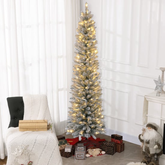 Homcom Kerstboom met sneeuw met led verlichting Ø57 210 cm metalen voet - Image 3