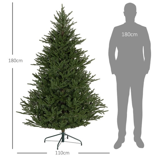 Homcom Kunstkerstboom 183 cm realistisch uiterlijk snelle montage, -incl. - Image 5