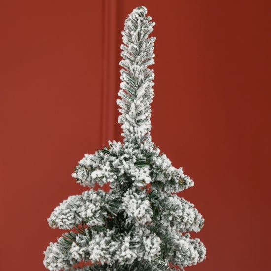Homcom Kerstboom smal met sneeuw incl. standaard 180 cm /groen - Image 3